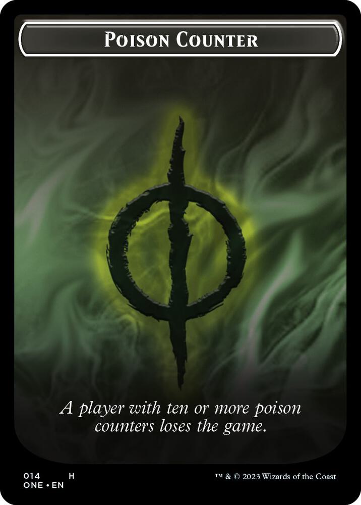 Poison Counter Beast Double Sided Token 14 // 13 (Commander: Phyrexia: All Will Be One)  | Good Games Modbury