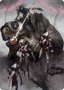 Thalia and The Gitrog Monster Art Card 65 (Art Series: March of the Machine)  | Good Games Modbury
