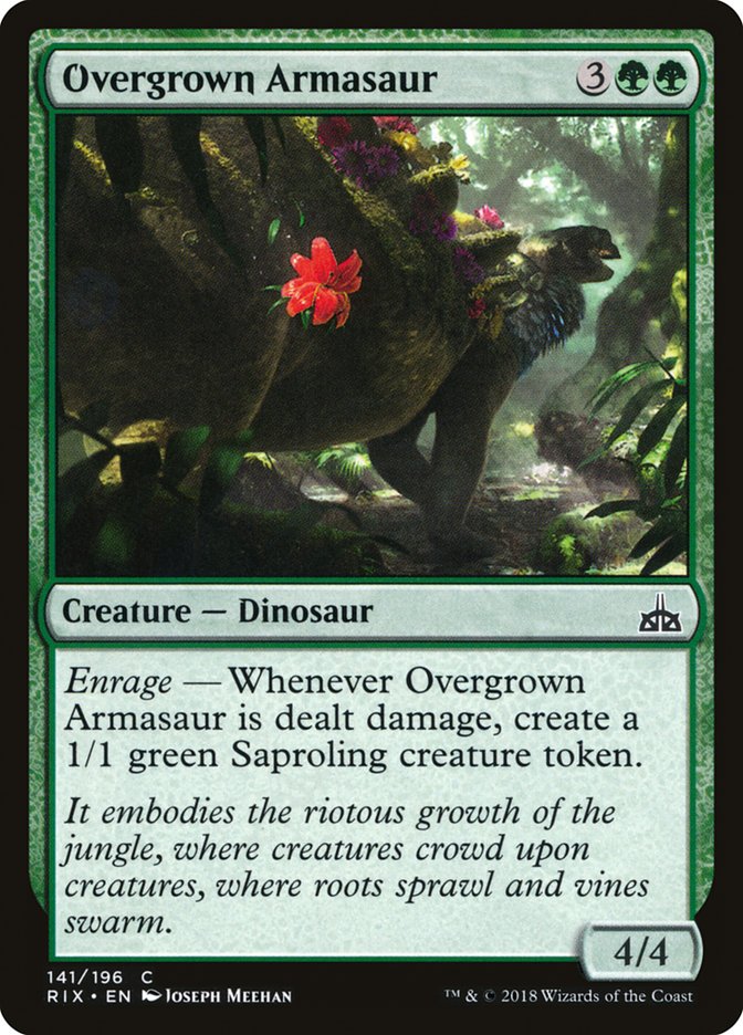 Overgrown Armasaur 141/196 (Rivals of Ixalan)  - Foil | Good Games Modbury