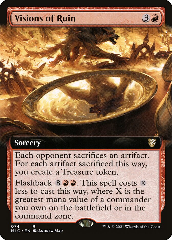 Visions of Ruin Extended Art 74/38 (Commander: Innistrad: Midnight Hunt)  | Good Games Modbury