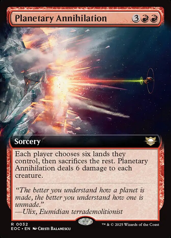 Planetary Annihilation 32 (Commander: Edge of Eternities)  - Extended Art | Good Games Modbury