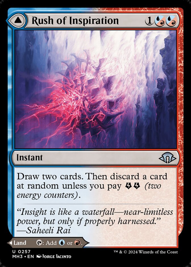 Rush of Inspiration // Crackling Falls 257 (Modern Horizons 3)  - Foil | Good Games Modbury