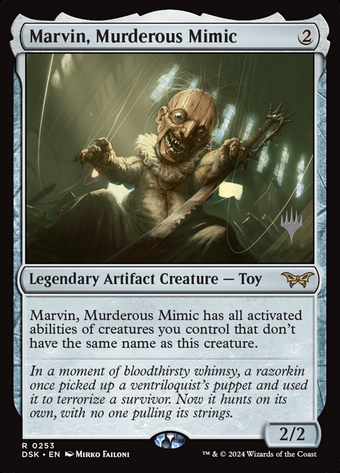 Marvin, Murderous Mimic 253 (Promo Pack: Duskmourn: House of Horror)  - Foil | Good Games Modbury