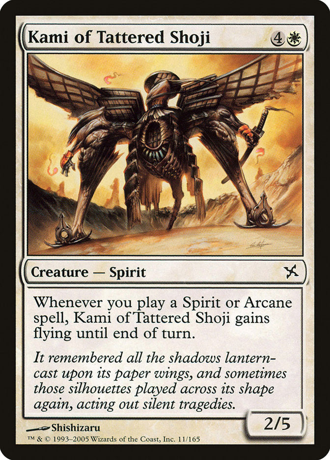 Kami of Tattered Shoji 11/165 (Betrayers of Kamigawa)  | Good Games Modbury
