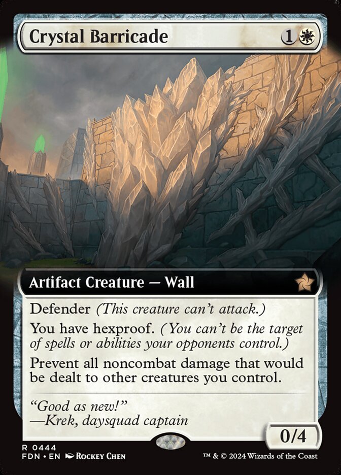 Crystal Barricade Extended Art 444 (Foundations)  - Extended Art Foil | Good Games Modbury