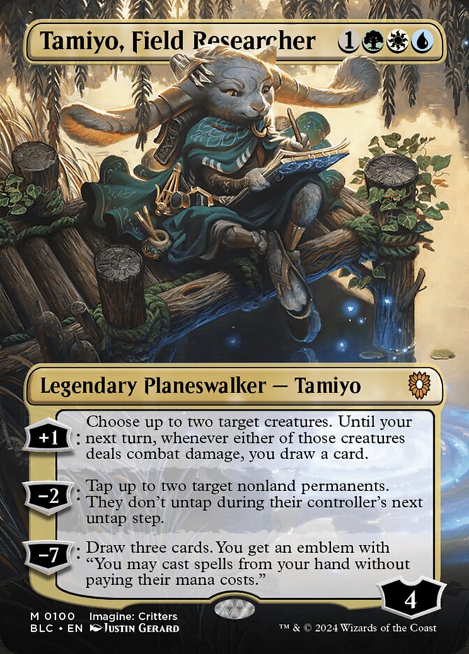 Tamiyo, Field Researcher 100 (Commander: Bloomburrow)  - Borderless Foil | Good Games Modbury