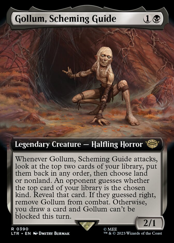 Gollum, Scheming Guide 390/281 (Universes Beyond: The Lord of the Rings: Tales of Middle-earth)  - Extended Art | Good Games Modbury