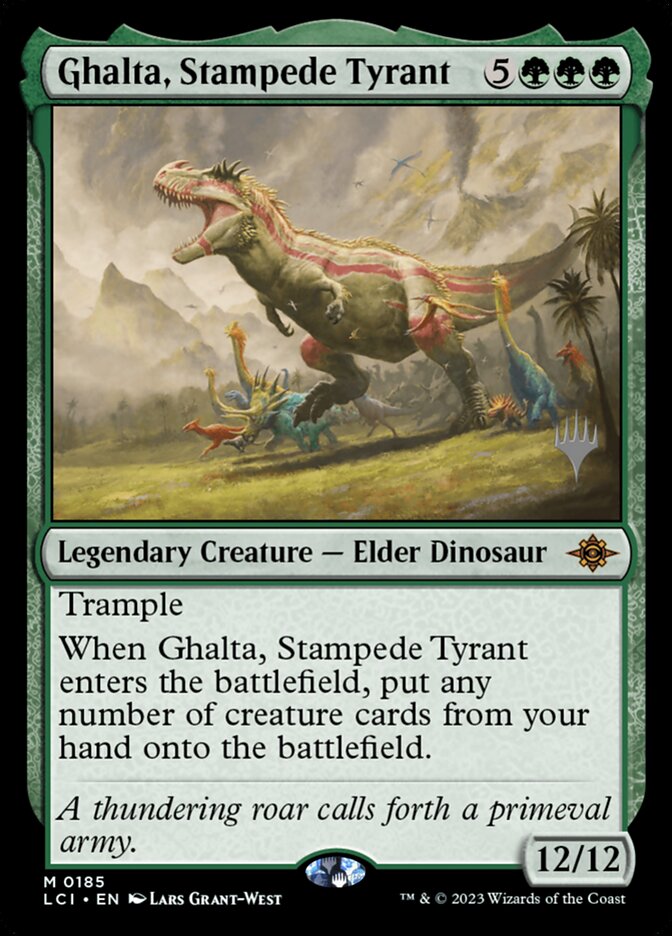 Ghalta, Stampede Tyrant 185p/138 (Promo Pack: The Lost Caverns of Ixalan)  - Foil | Good Games Modbury