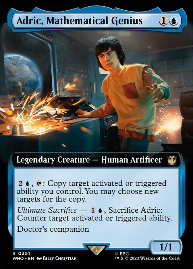 Adric, Mathematical Genius 351/331 (Universes Beyond: Doctor Who)  - Extended Art Foil | Good Games Modbury