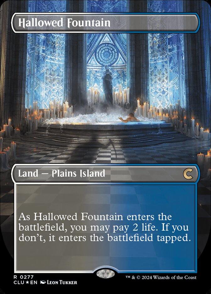 Hallowed Fountain 277/284 (Ravnica: Clue Edition)  - Borderless Foil | Good Games Modbury