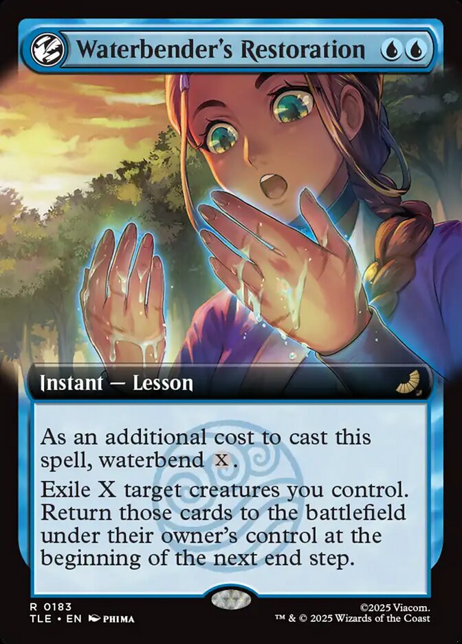 Waterbender's Restoration 183 (Avatar: The Last Airbender: Eternal-Legal)  - Extended Art Foil | Good Games Modbury