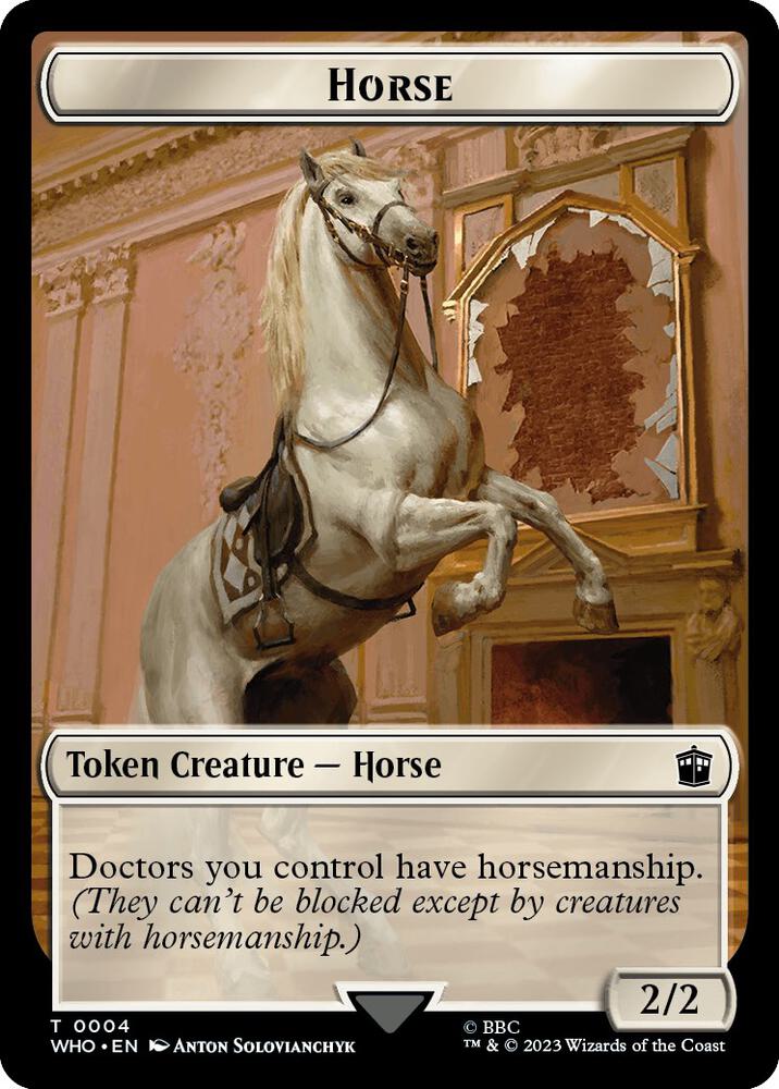 Horse Soldier Double Sided Token 4 // 8 (Universes Beyond: Doctor Who)  | Good Games Modbury