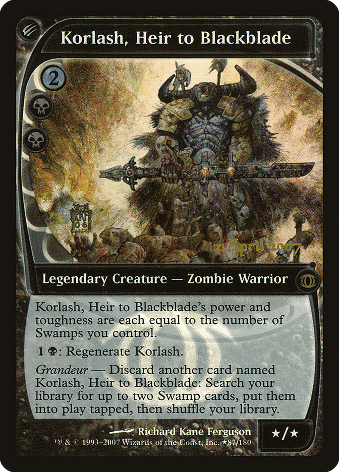 Korlash, Heir to Blackblade 87 (Prerelease Cards)  - Foil | Good Games Modbury