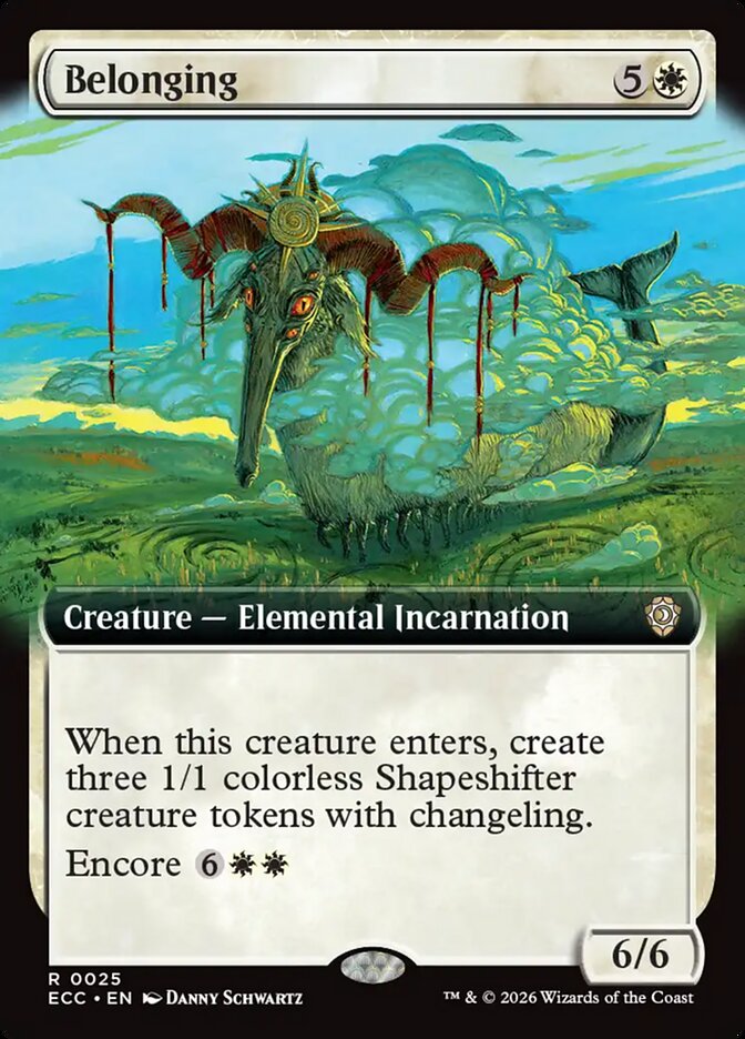 Belonging  25/176 (Commander: Lorwyn Eclipsed)  - Extended Art | Good Games Modbury