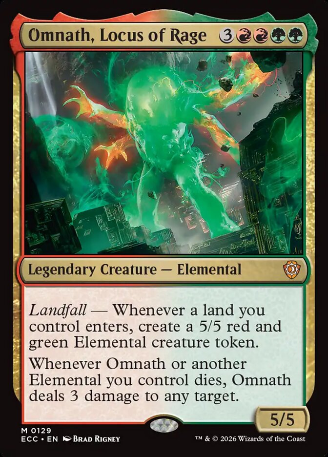 Omnath, Locus of Rage 129/176 (Commander: Lorwyn Eclipsed)  | Good Games Modbury