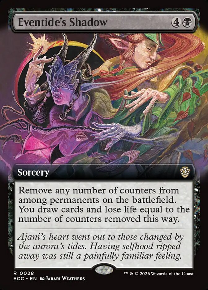 Eventide's Shadow  28/176 (Commander: Lorwyn Eclipsed)  - Extended Art | Good Games Modbury
