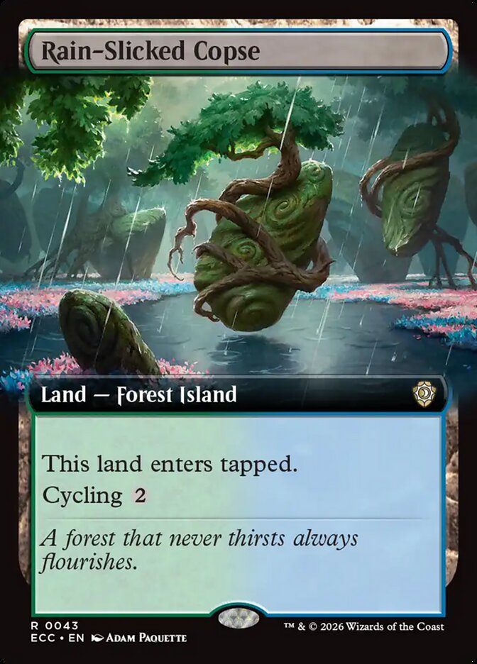 Rain-Slicked Copse  43/176 (Commander: Lorwyn Eclipsed)  - Extended Art | Good Games Modbury