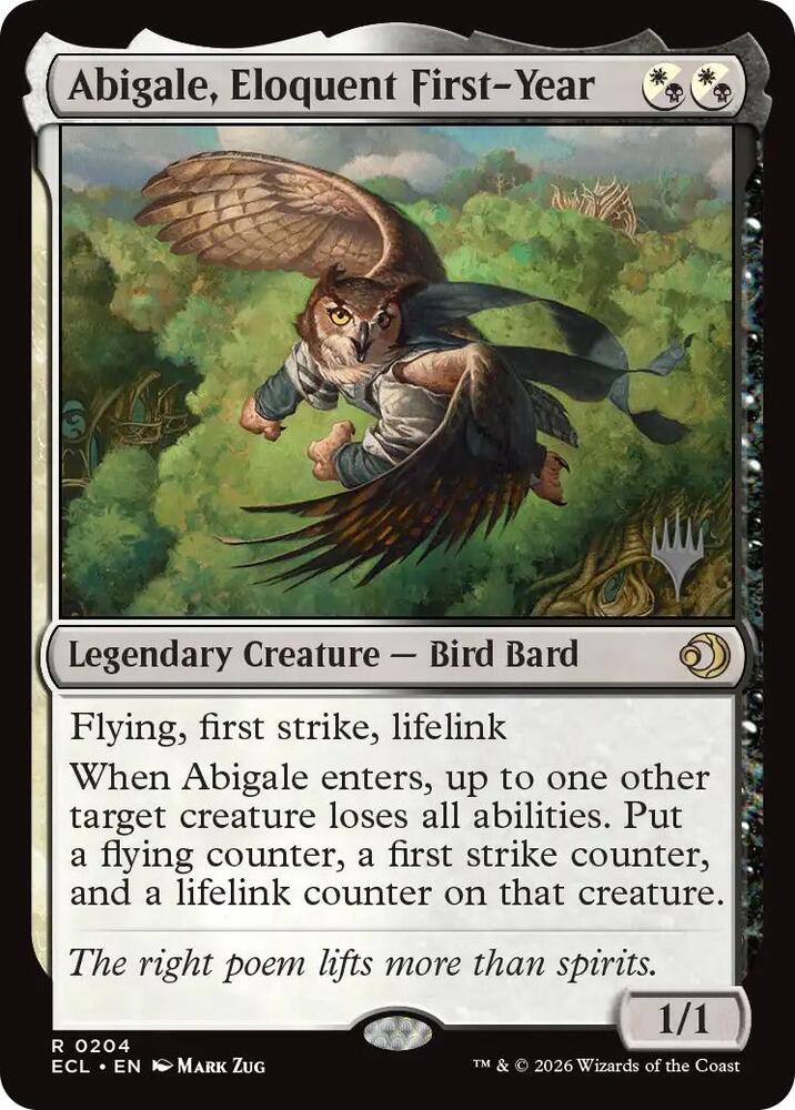 Abigale Eloquent First Year 204p/87 (Promo Pack: Lorwyn Eclipsed)  - Foil | Good Games Modbury