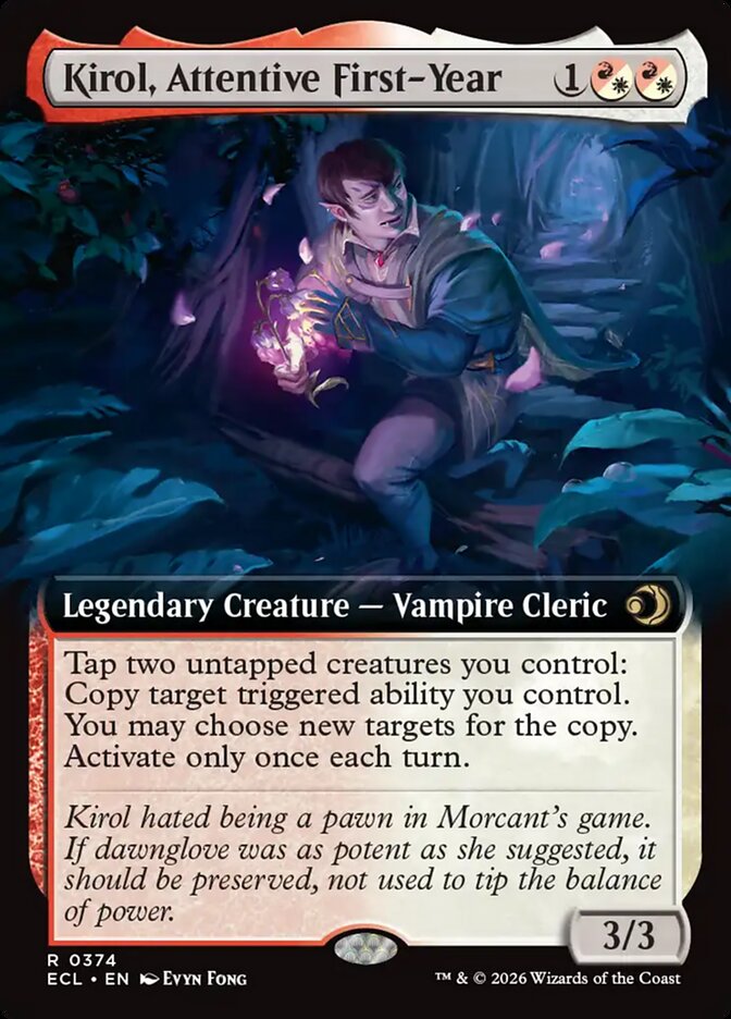 Kirol, Attentive First-Year  374/273 (Lorwyn Eclipsed)  - Extended Art Foil | Good Games Modbury