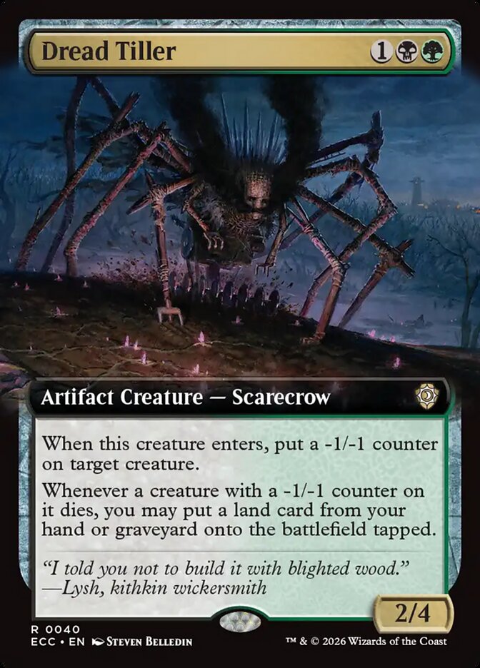 Dread Tiller  40/176 (Commander: Lorwyn Eclipsed)  - Extended Art | Good Games Modbury