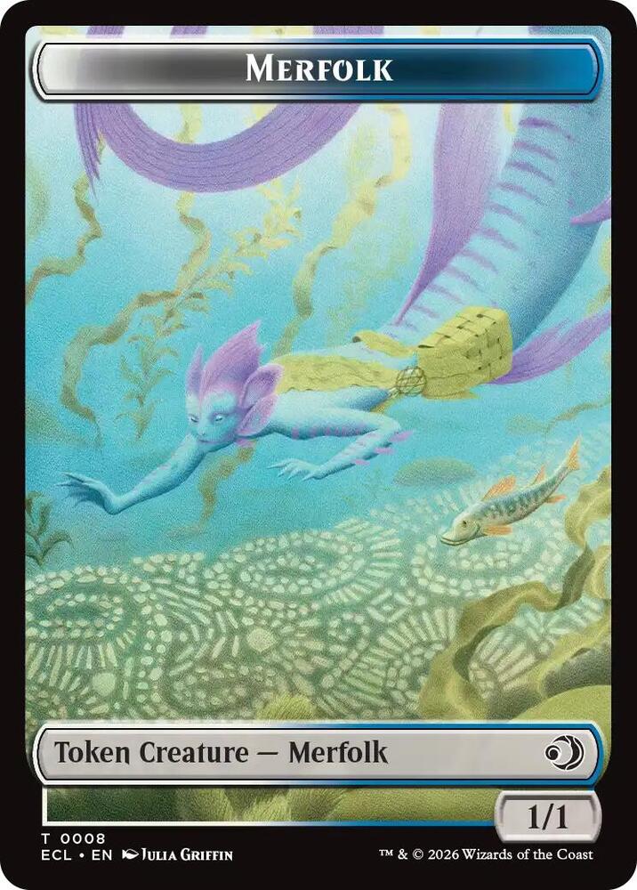 Merfolk Worm Double Sided Token 8 // 9 (Lorwyn Eclipsed)  | Good Games Modbury