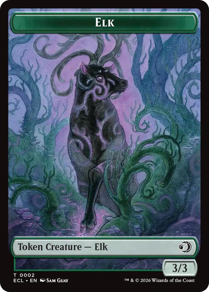 Elk Mutavault Double Sided Token 2 // 11 (Lorwyn Eclipsed)  - Foil | Good Games Modbury