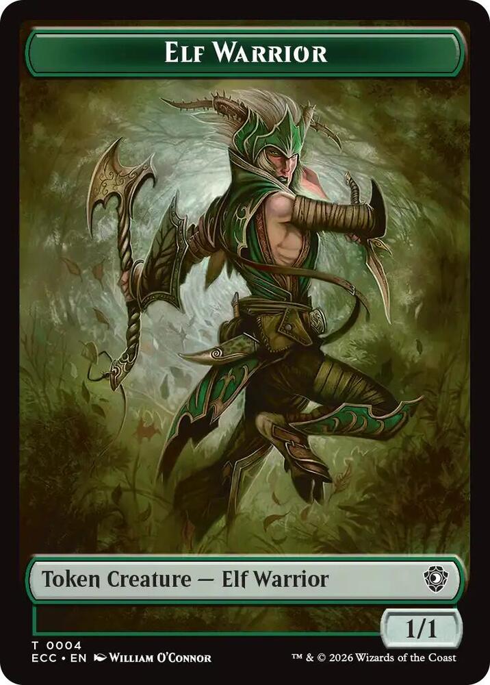 Elf Warrior Plant Double Sided Token 4 // 5 (Commander: Lorwyn Eclipsed)  | Good Games Modbury