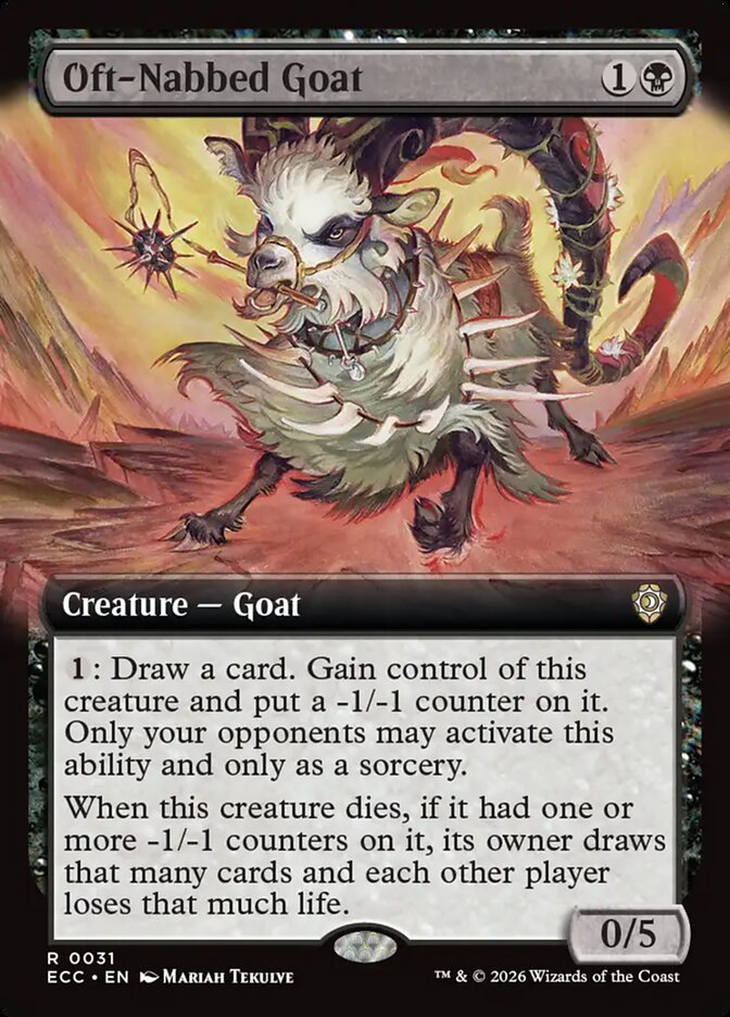 Oft-Nabbed Goat  31/176 (Commander: Lorwyn Eclipsed)  - Extended Art | Good Games Modbury
