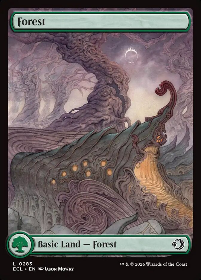 Forest 0283 283 (Lorwyn Eclipsed)  - Full Art Foil | Good Games Modbury
