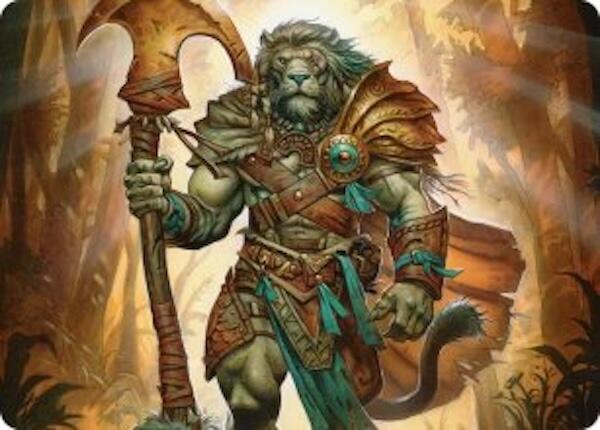 Ajani Outland Chaperone Art Card 28 (Art Series: Lorwyn Eclipsed)  | Good Games Modbury
