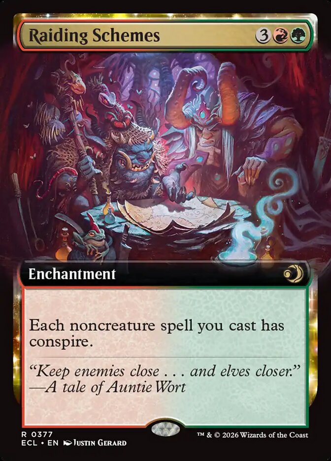 Raiding Schemes  377/273 (Lorwyn Eclipsed)  - Extended Art Foil | Good Games Modbury