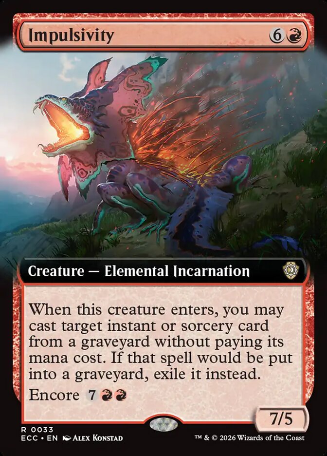 Impulsivity 33/176 (Commander: Lorwyn Eclipsed)  - Extended Art | Good Games Modbury