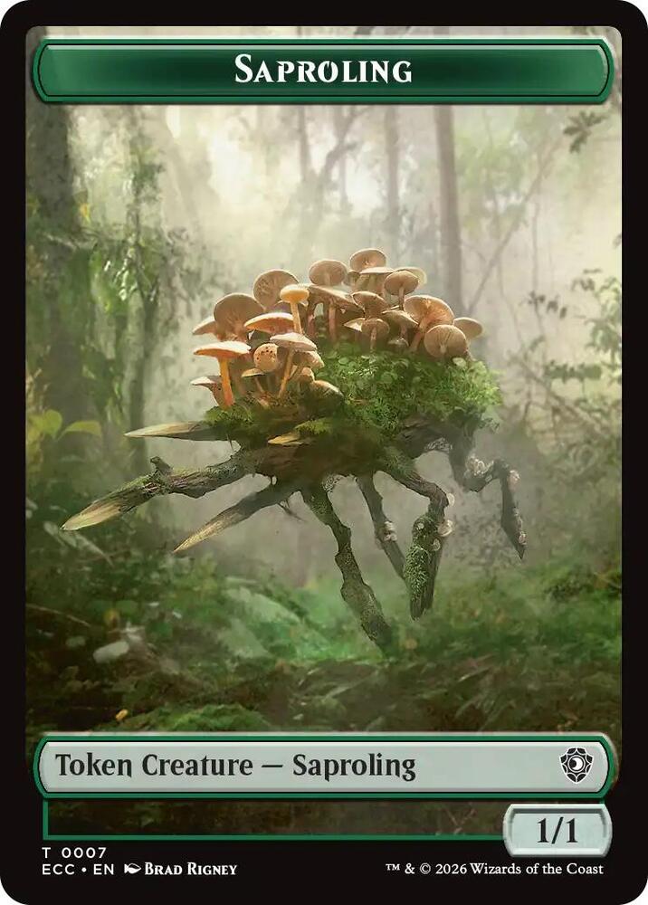 Saproling Scarecrow Double Sided Token 7 // 11 (Commander: Lorwyn Eclipsed)  - Foil | Good Games Modbury