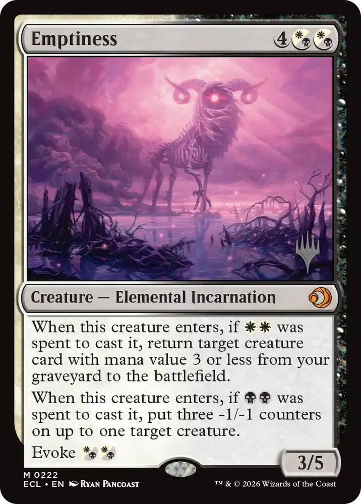 Emptiness 222p/87 (Promo Pack: Lorwyn Eclipsed)  - Foil | Good Games Modbury