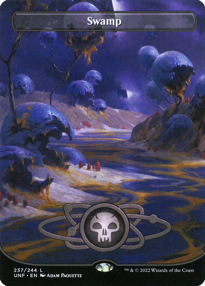 Swamp 237/244 (Unfinity)  - Borderless Foil | Good Games Modbury