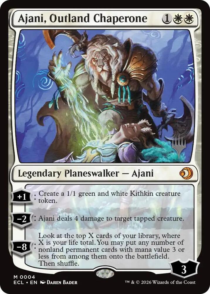 Ajani Outland Chaperone 4p/87 (Promo Pack: Lorwyn Eclipsed)  - Foil | Good Games Modbury