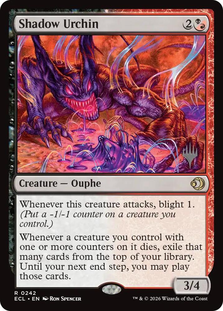 Shadow Urchin 242p/87 (Promo Pack: Lorwyn Eclipsed)  - Foil | Good Games Modbury