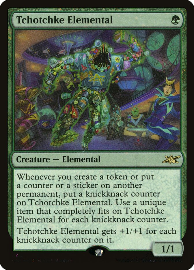 Tchotchke Elemental 444/244 (Unfinity)  - Foil | Good Games Modbury