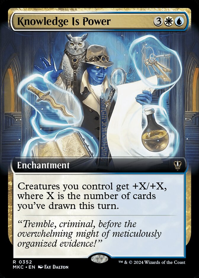 Knowledge Is Power 352/311 (Commander: Murders at Karlov Manor)  - Extended Art | Good Games Modbury