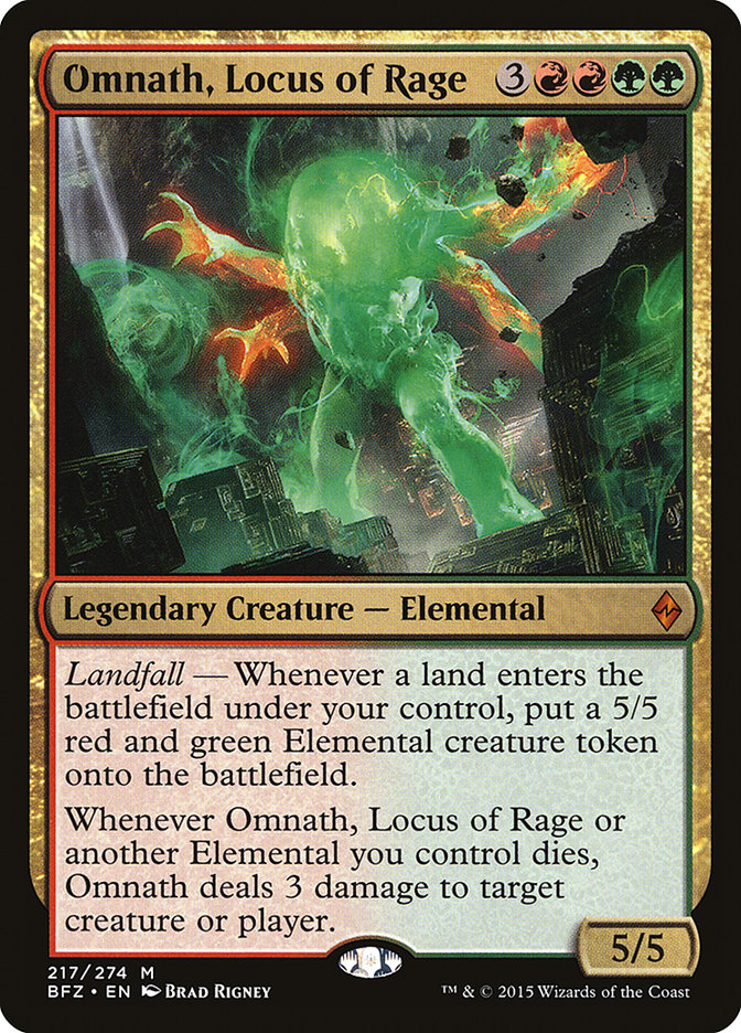 Omnath, Locus of Rage 217/274 (Battle for Zendikar)  | Good Games Modbury