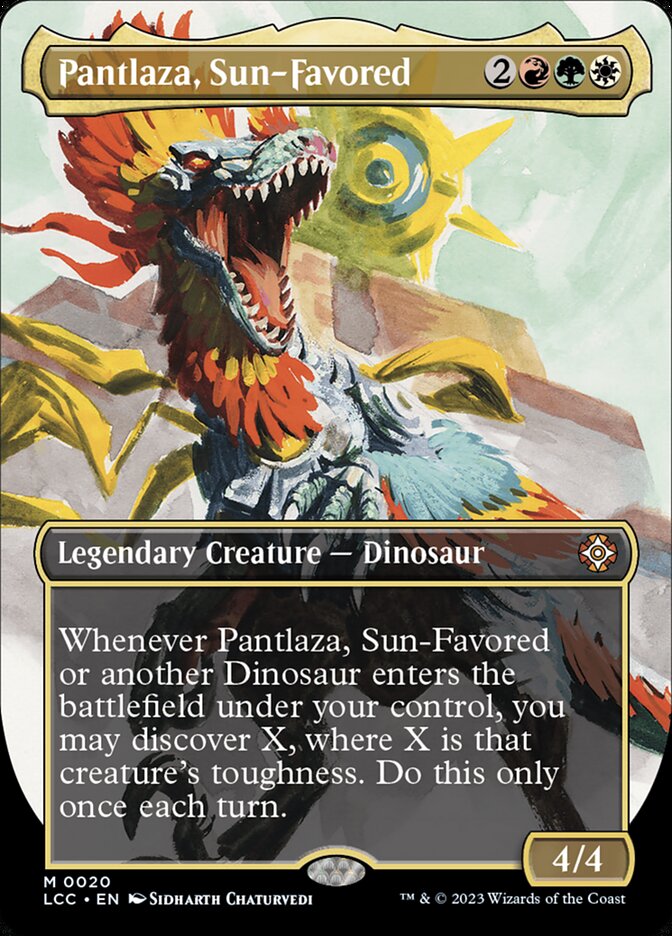 Pantlaza, Sun-Favored 20/370 (Commander: The Lost Caverns of Ixalan)  - Borderless | Good Games Modbury