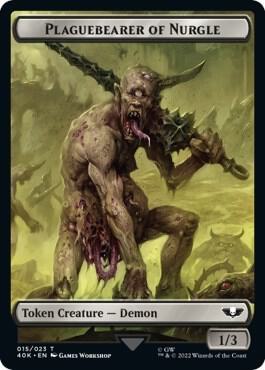Plaguebearer of Nurgle Spawn Double Sided Token 15 // 16 (Universes Beyond: Warhammer 40,000)  | Good Games Modbury
