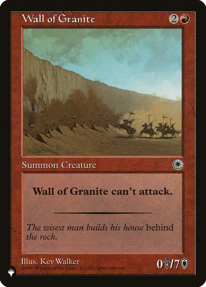 Wall of Granite POR-155/5075 (The List Reprints)  | Good Games Modbury
