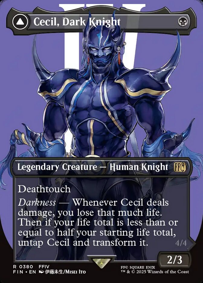 Cecil, Dark Knight // Cecil, Redeemed Paladin 380/309 (FINAL FANTASY)  - Borderless | Good Games Modbury