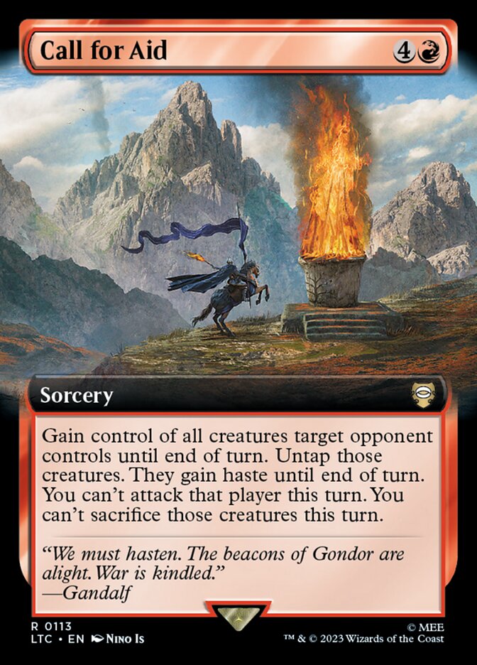 Call for Aid 113 (Commander: The Lord of the Rings: Tales of Middle-earth)  - Extended Art | Good Games Modbury