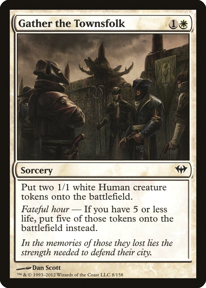Gather the Townsfolk 8/158 (Dark Ascension)  - Foil | Good Games Modbury