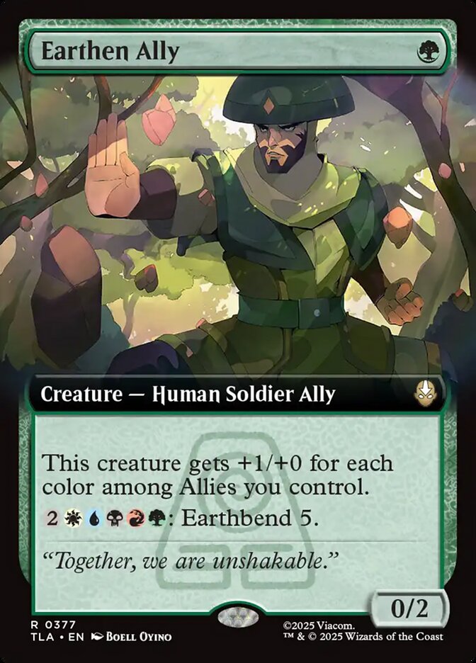 Earthen Ally  377/286 (Avatar: The Last Airbender)  - Extended Art Foil | Good Games Modbury