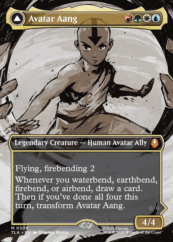 Avatar Aang // Aang, Master of Elements  308/286 (Avatar: The Last Airbender)  - Borderless Foil | Good Games Modbury