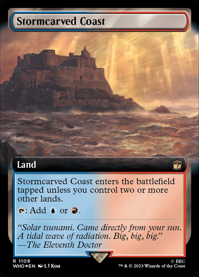 Stormcarved Coast 1109/331 (Universes Beyond: Doctor Who)  - Extended Art Surge Foil | Good Games Modbury