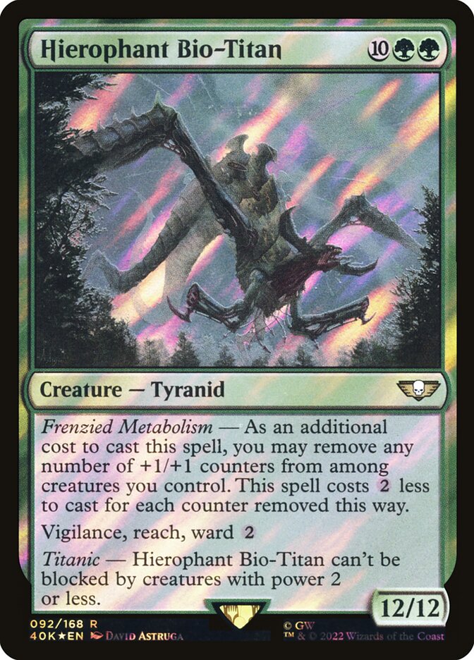 Hierophant Bio-Titan 92★/617 (Universes Beyond: Warhammer 40,000)  - Surge Foil | Good Games Modbury